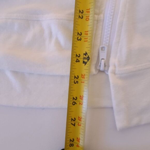 Top Ligne White Pullover Zipper Accent Crew Top - Picture 6 of 8